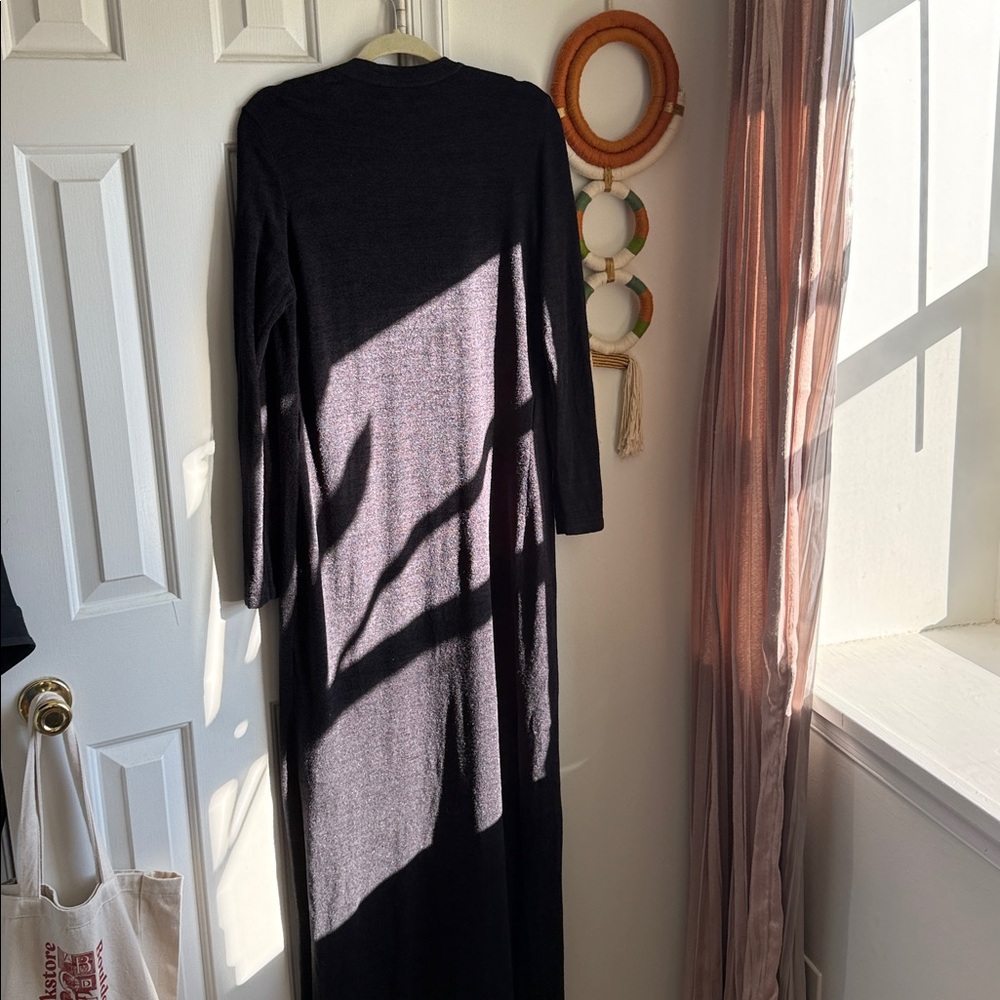 Barefoot Dreams CozyChic UltraLite Long Black Robe - Picture 4 of 4
